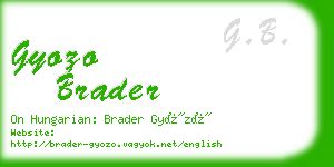 gyozo brader business card